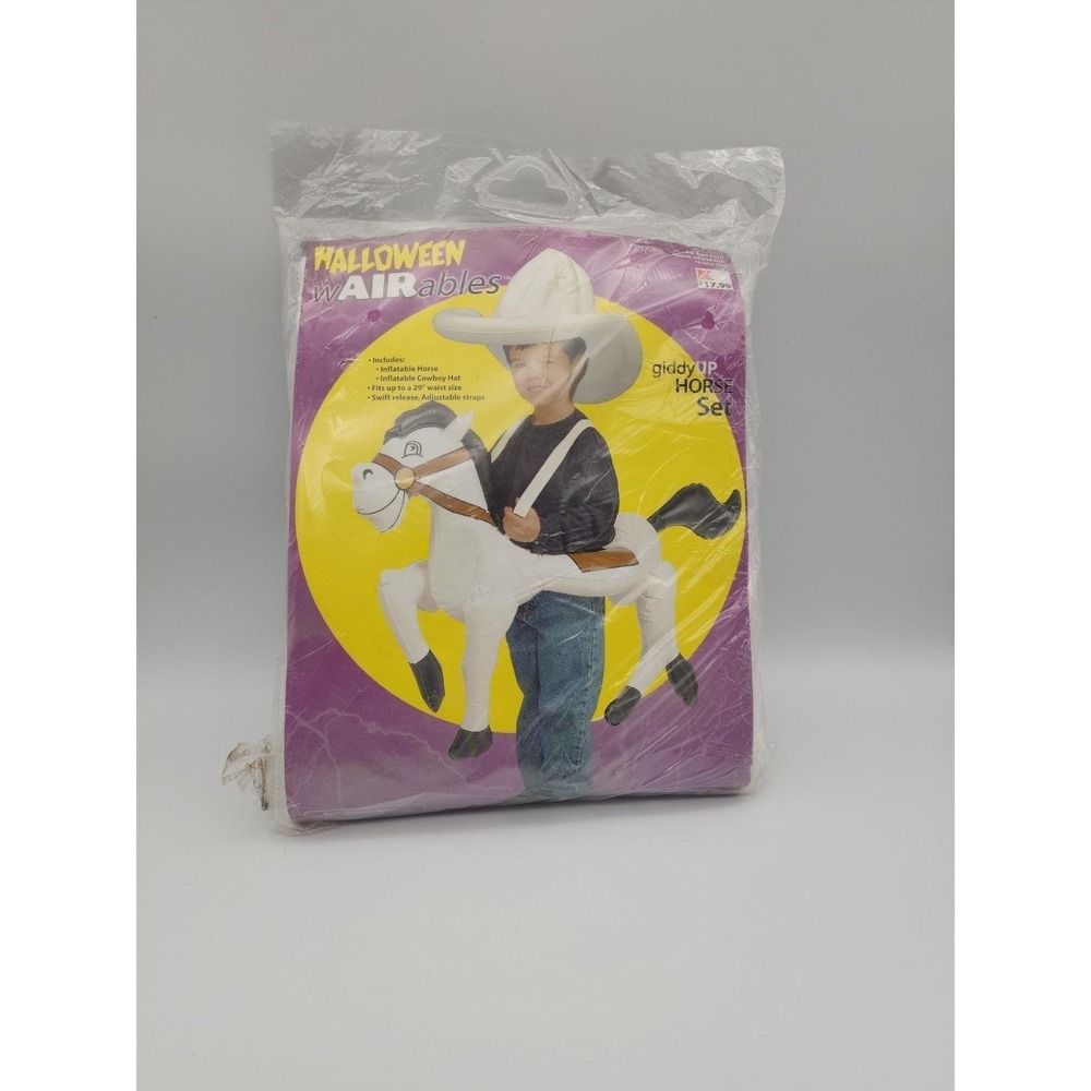 Halloween WAIRABLES Inflatable Kids Costume Cowboy Set Giddy Up Horse NOS